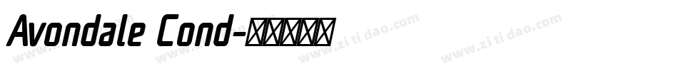 Avondale Cond字体转换